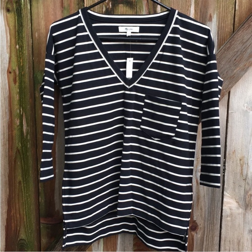 NWT Madewell Women’s Striped Top Size XS - Picture 2 of 8